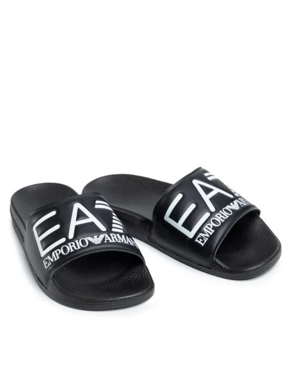 NEW EA7 Emporio Armani Mens Slide Sandals Black XCP001 XCC22 Size 11 / 44
